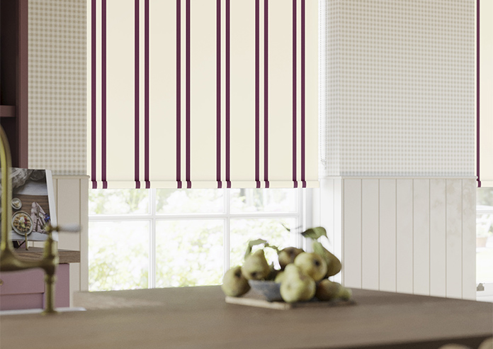 Winnies Stripe, Mulberry - Twist&Fit Roller Blind - Image 5